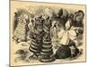 The Chess Players, Illustration from 'Through the Looking Glass' by Lewis Carroll (1832-98) First…-John Tenniel-Mounted Giclee Print