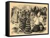 The Chess Players, Illustration from 'Through the Looking Glass' by Lewis Carroll (1832-98) First…-John Tenniel-Framed Stretched Canvas