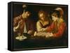 The Chess Players-Caravaggio-Framed Stretched Canvas