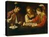 The Chess Players-Caravaggio-Stretched Canvas