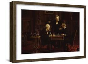 The Chess Players-Thomas Cowperthwait Eakins-Framed Art Print