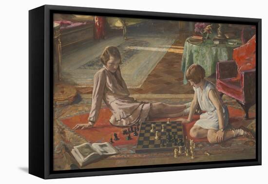 The Chess Players-Sir John Lavery-Framed Stretched Canvas