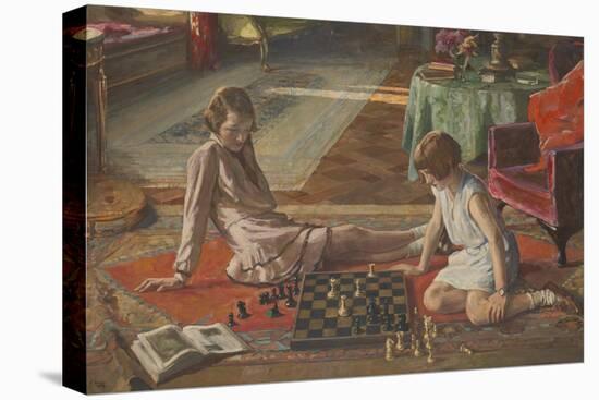 The Chess Players-Sir John Lavery-Stretched Canvas