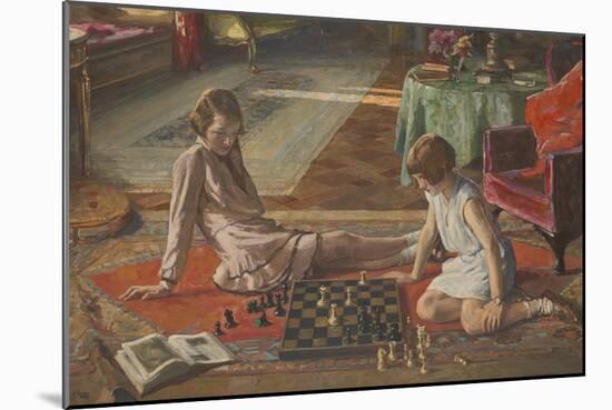 The Chess Players-Sir John Lavery-Mounted Giclee Print