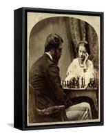 The Chess Players-null-Framed Stretched Canvas