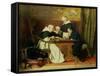 The Chess Players-Ture Nikolaus Cederstrom-Framed Stretched Canvas
