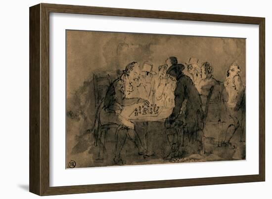 'The Chess Players'-Thomas Rowlandson-Framed Giclee Print