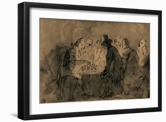 'The Chess Players'-Thomas Rowlandson-Framed Giclee Print