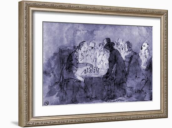 'The Chess Players'-Thomas Rowlandson-Framed Giclee Print