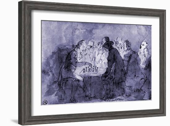 'The Chess Players'-Thomas Rowlandson-Framed Giclee Print