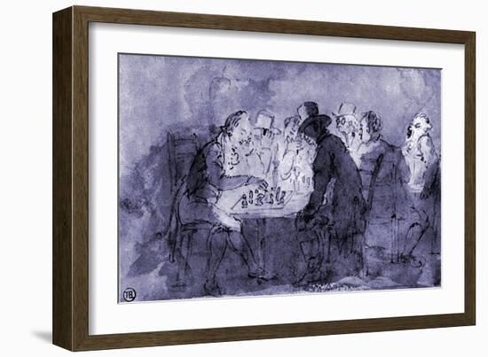 'The Chess Players'-Thomas Rowlandson-Framed Giclee Print