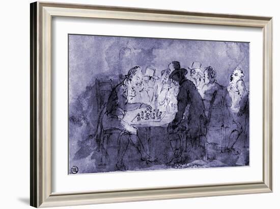 'The Chess Players'-Thomas Rowlandson-Framed Giclee Print