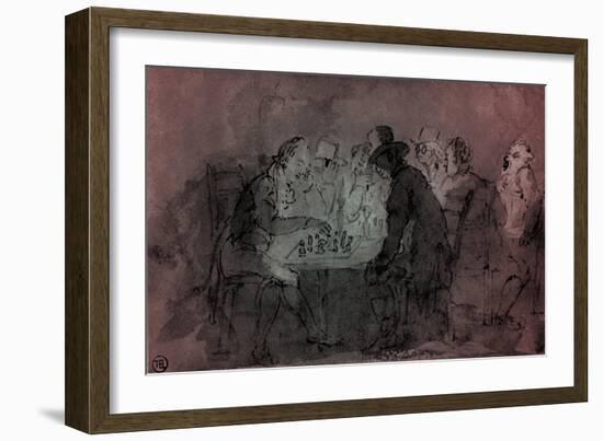 'The Chess Players'-Thomas Rowlandson-Framed Giclee Print