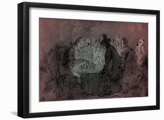 'The Chess Players'-Thomas Rowlandson-Framed Giclee Print