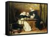 The Chess Players-Ture Nikolaus Cederstrom-Framed Stretched Canvas