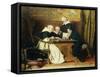 The Chess Players-Ture Nikolaus Cederstrom-Framed Stretched Canvas