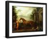 The Chestnut Arabian of Hampton Court, C.1726-John Wootton-Framed Giclee Print