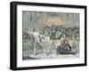 The Chevalier D'Eon, Dressed as a Woman, in a Fencing Match-English School-Framed Giclee Print