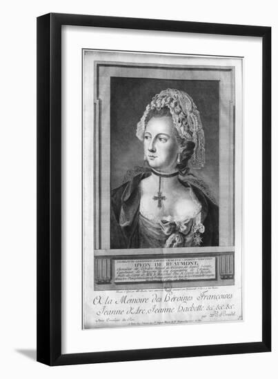 The Chevalier d'Eon, Dressed as a Woman-P. Jean Baptiste Bradel-Framed Giclee Print