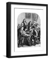 The Chevalier De St George and His Council, Early 18th Century-null-Framed Giclee Print