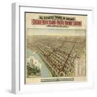 The Chicago El 1897-Vintage Lavoie-Framed Giclee Print