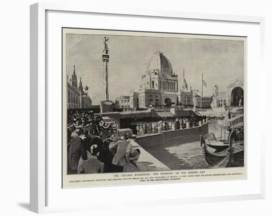 The Chicago Exhibition, the Ceremony on the Opening Day-null-Framed Giclee Print