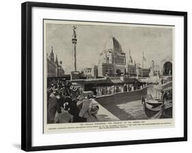 The Chicago Exhibition, the Ceremony on the Opening Day-null-Framed Giclee Print