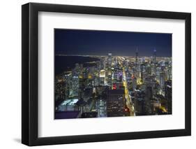 The Chicago Skyline from the John Hancock Center at Night-Jon Hicks-Framed Photographic Print