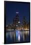 The Chicago Skyline over Lake Michigan at Dusk-Jon Hicks-Framed Photographic Print