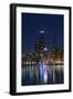 The Chicago Skyline over Lake Michigan at Dusk-Jon Hicks-Framed Photographic Print