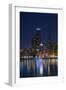 The Chicago Skyline over Lake Michigan at Dusk-Jon Hicks-Framed Photographic Print