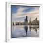 The Chicago Skyline over Lake Michigan-Jon Hicks-Framed Photographic Print