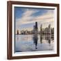 The Chicago Skyline over Lake Michigan-Jon Hicks-Framed Photographic Print