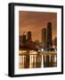 The Chicago Skyline Seen from the Navy Pier on a Rainy Day, USA-David Bank-Framed Photographic Print