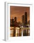 The Chicago Skyline Seen from the Navy Pier on a Rainy Day, USA-David Bank-Framed Photographic Print