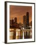 The Chicago Skyline Seen from the Navy Pier on a Rainy Day, USA-David Bank-Framed Photographic Print