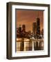 The Chicago Skyline Seen from the Navy Pier on a Rainy Day, USA-David Bank-Framed Photographic Print