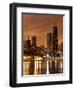 The Chicago Skyline Seen from the Navy Pier on a Rainy Day, USA-David Bank-Framed Photographic Print