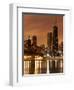 The Chicago Skyline Seen from the Navy Pier on a Rainy Day, USA-David Bank-Framed Photographic Print