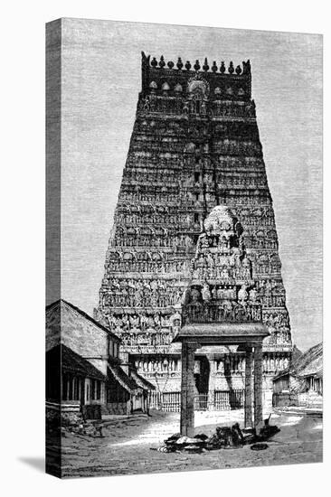The Chief Gopura of the Temple at Kumbakonam, India, 1895-null-Stretched Canvas