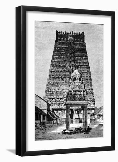 The Chief Gopura of the Temple at Kumbakonam, India, 1895-null-Framed Giclee Print