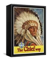 The Chief Way Santa Fe Railway Poster-null-Framed Stretched Canvas