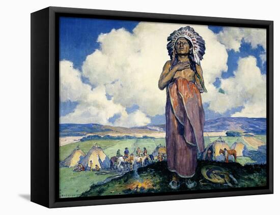 The Chief-Eanger Irving Couse-Framed Stretched Canvas