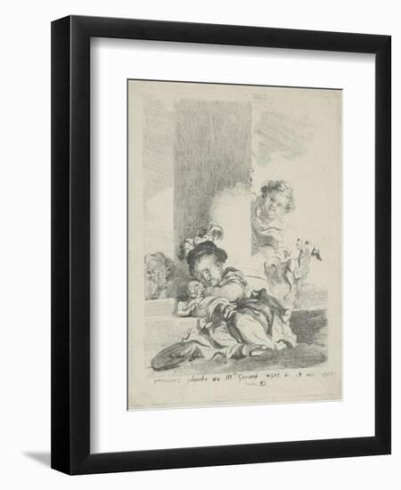 The Child and the Cat, 1778-Marguerite Gerard-Framed Giclee Print