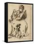 The Child and the Dog-Edouard Manet-Framed Stretched Canvas