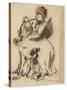 The Child and the Dog-Edouard Manet-Stretched Canvas