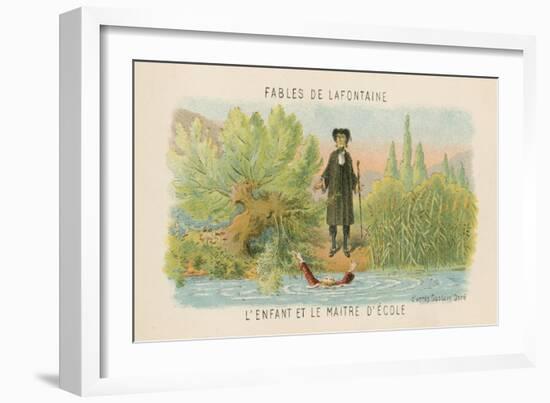 The Child and the Schoolmaster-Gustave Doré-Framed Giclee Print