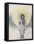 The Child and the Umbrella-Mortimer Ludington Menpes-Framed Stretched Canvas