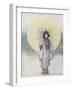 The Child and the Umbrella-Mortimer Ludington Menpes-Framed Giclee Print