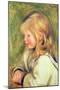 The Child in a White Shirt Reading, 1905-Pierre-Auguste Renoir-Mounted Giclee Print